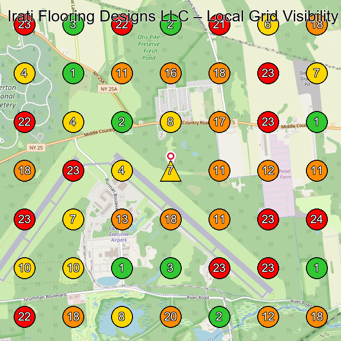 Irati Flooring Designs LLC Flooring Contractor GeoGrid ranking map for None